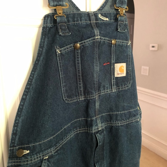 Carhartt Loose Fit Denim Bib Overall. Size 42 x 32 - Picture 6 of 10